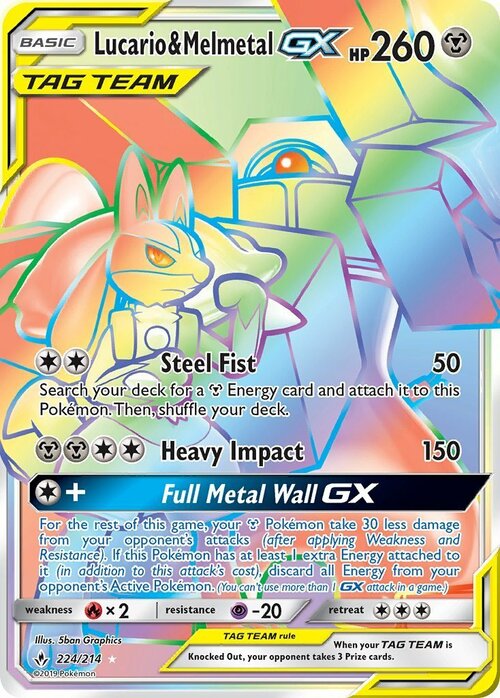 Lucario & Melmetal GX Card Front