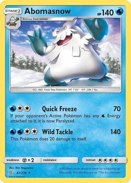 Abomasnow Card Front