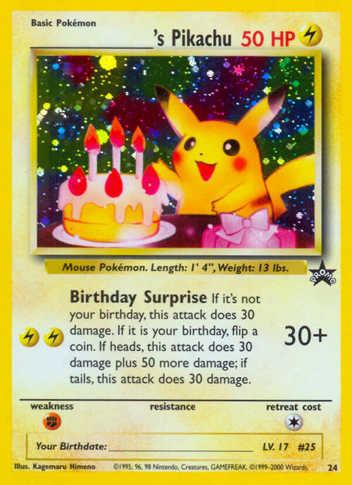 _____'s Pikachu Card Front