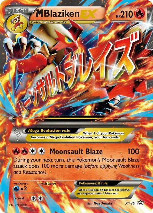 M Blaziken EX Card Front