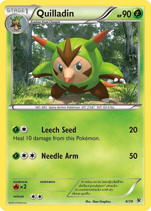 Quilladin Card Front