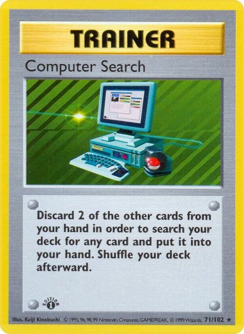 Computer Search Card Front