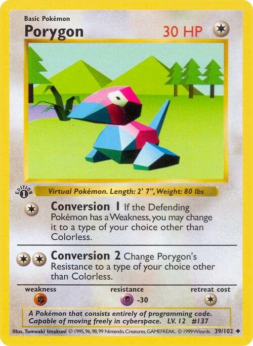 Porygon Card Front