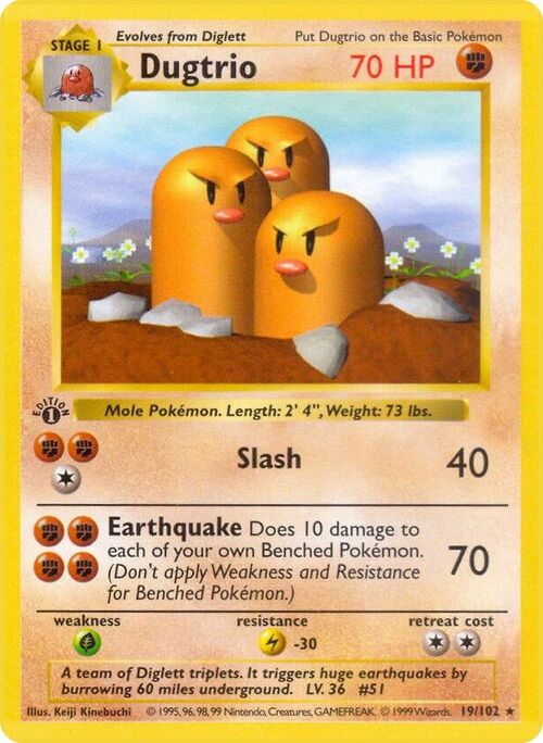 Dugtrio Card Front