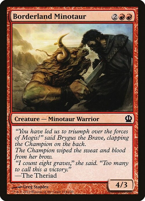 Borderland Minotaur Card Front