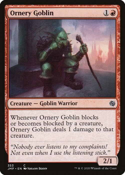 Ornery Goblin Card Front