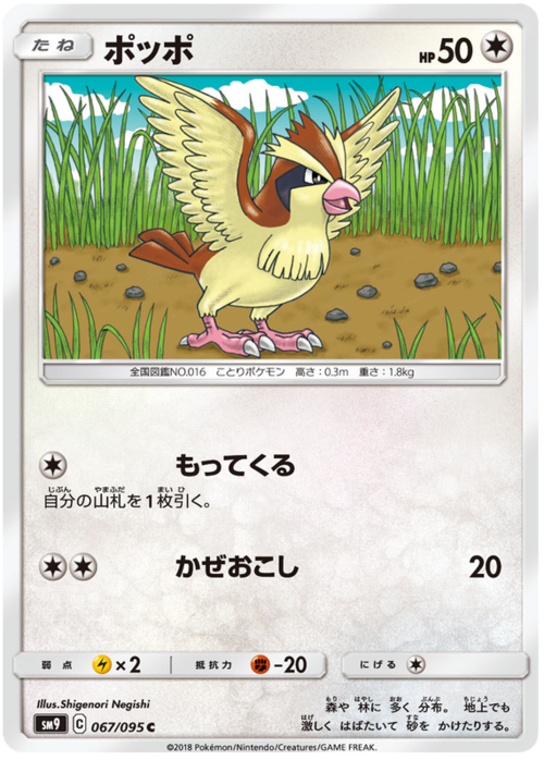 Pidgey Card Front