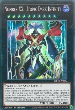 Number XX: Utopic Dark Infinity Card Front