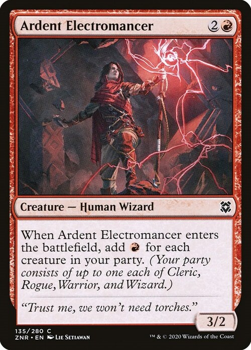 Ardent Electromancer Card Front