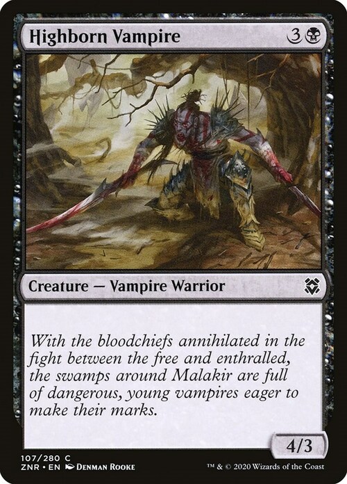 Highborn Vampire Card Front