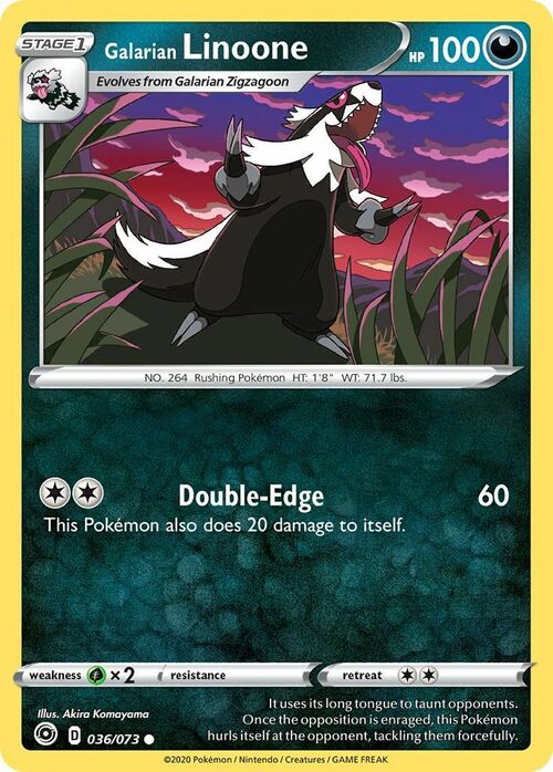 Galarian Linoone Card Front