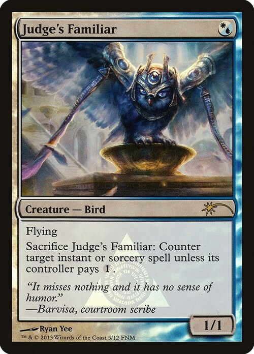 Judge's Familiar Card Front