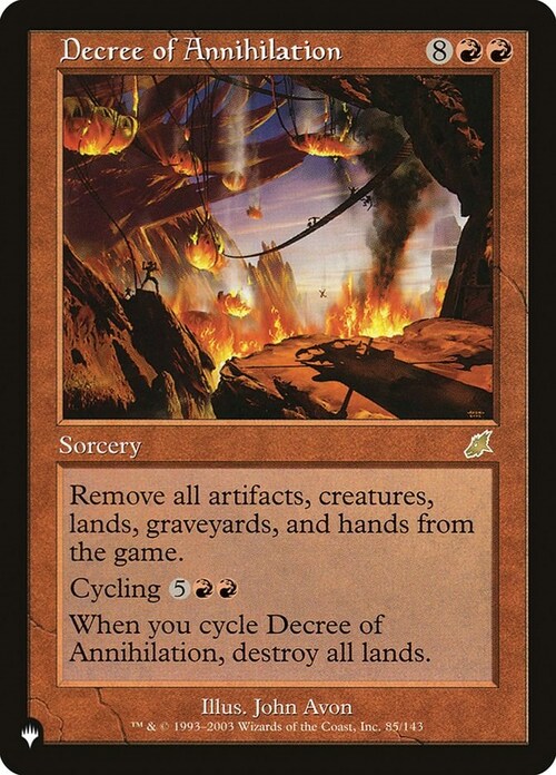 Decree of Annihilation Card Front