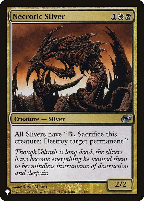 Necrotic Sliver Card Front