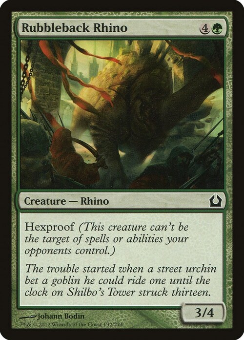 Rubbleback Rhino Card Front