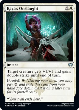 Kaya's Onslaught Card Front