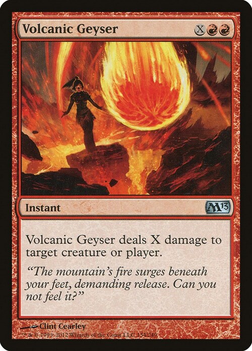 Volcanic Geyser Card Front