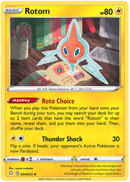 Rotom Card Front