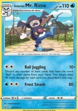 Galarian Mr. Rime Card Front