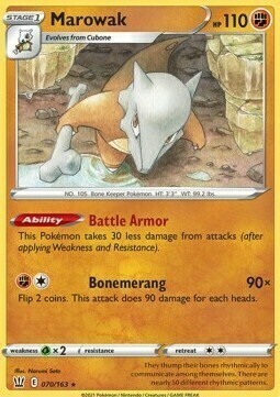 Marowak Card Front