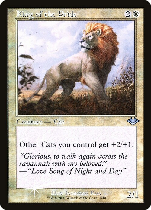 King of the Pride Card Front