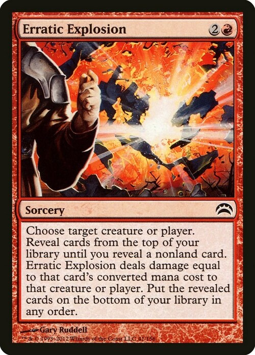 Erratic Explosion Card Front