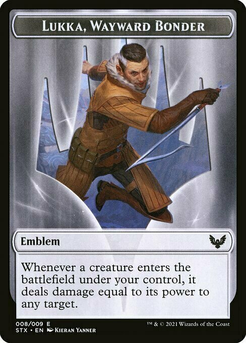 Lukka, Wayward Bonder Emblem Card Front