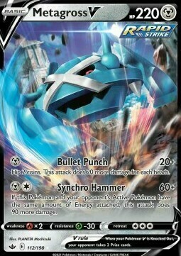 Metagross V Card Front