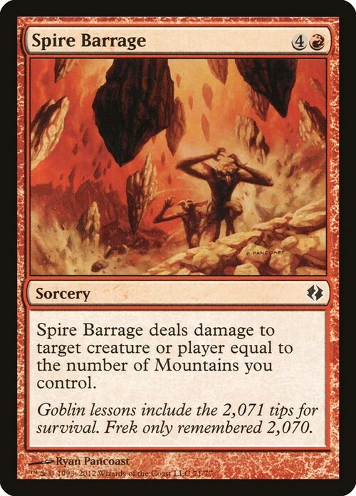 Spire Barrage Card Front