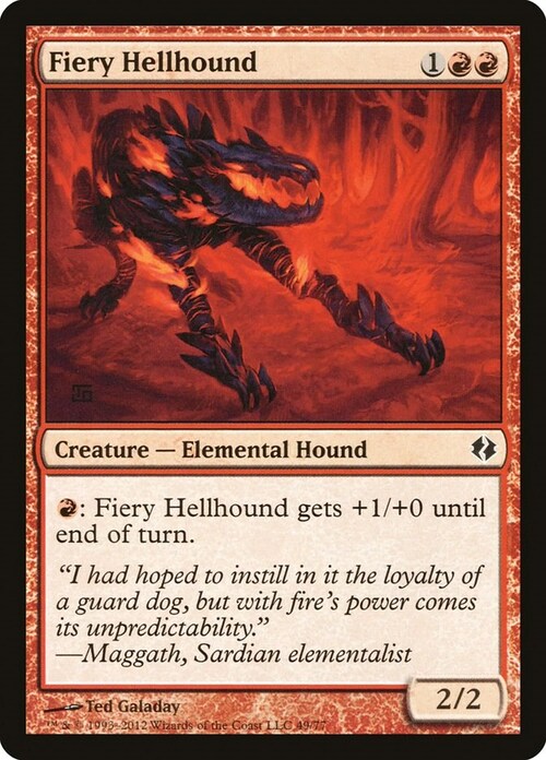 Fiery Hellhound Card Front