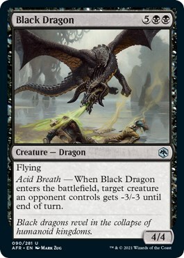 Black Dragon Card Front