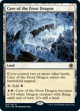 Cave of the Frost Dragon Card Front