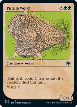 Purple Worm Card Front