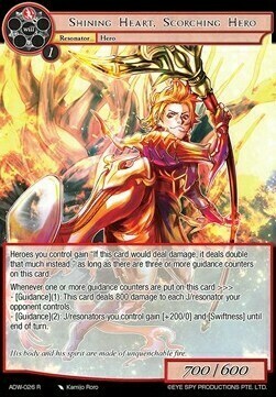 Shining Heart, Scorching Hero Card Front