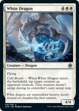 White Dragon Card Front