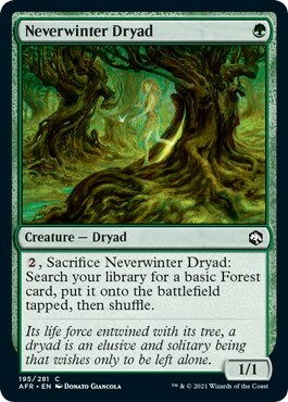 Neverwinter Dryad Card Front