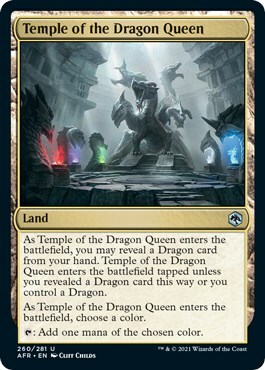 Temple of the Dragon Queen Card Front