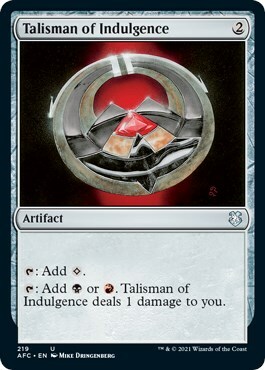 Talisman of Indulgence Card Front