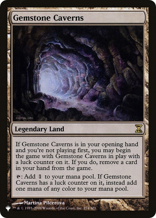 Gemstone Caverns Card Front