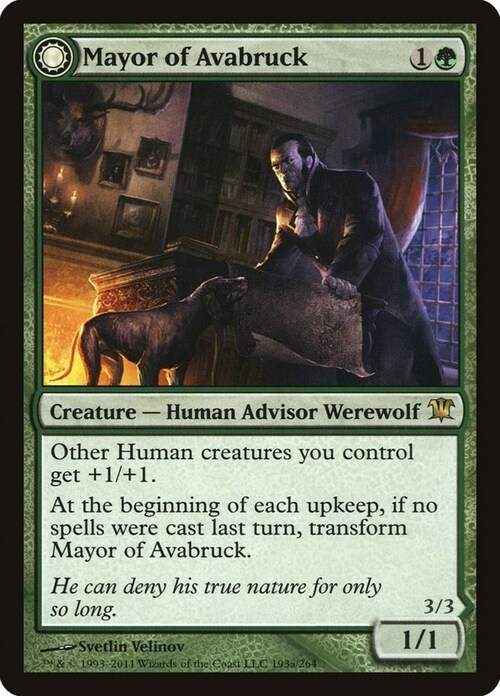 Mayor of Avabruck // Howlpack Alpha Card Front