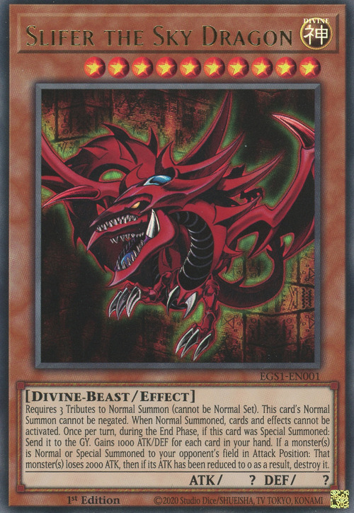 Slifer the Sky Dragon Card Front