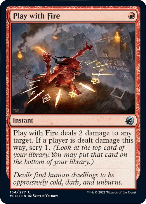 Play with Fire Card Front