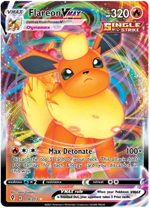 Flareon VMAX Card Front