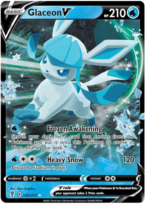 Glaceon V Card Front