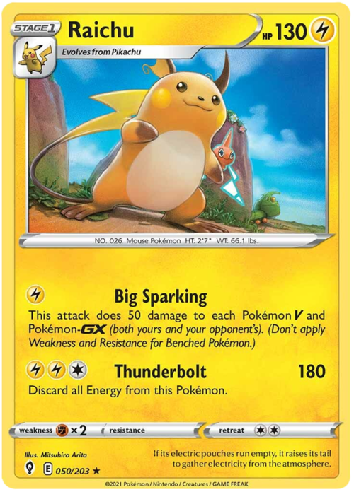 Raichu Card Front