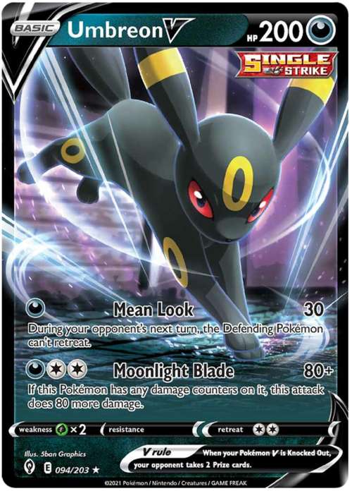 Umbreon V Card Front