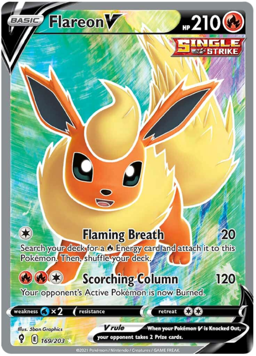 Flareon V Card Front