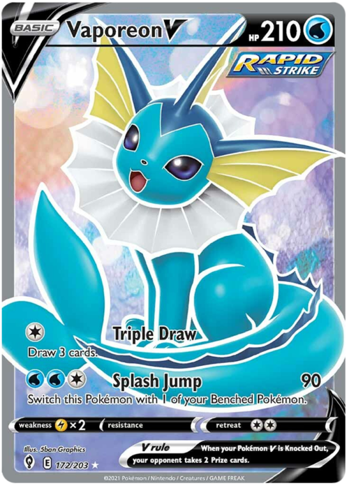 Vaporeon V Card Front