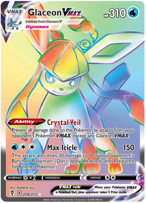 Glaceon VMAX Card Front