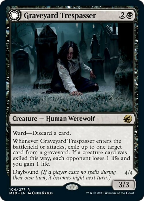 Graveyard Trespasser // Graveyard Glutton Card Front